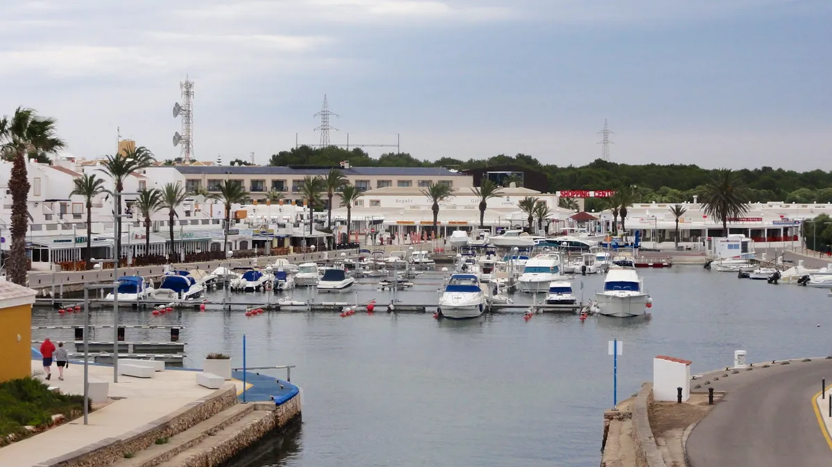 Cala'n Bosch marina in west Menorca, the second departure point for menorca boat trips near Ciutadella