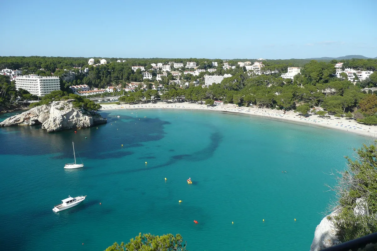 Cala Galdana bay in Menorca, the starting point of the Cami de Cavalls walk to Macarella